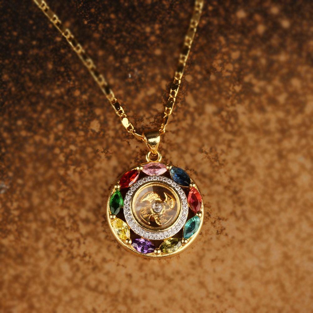 Эстетичное ожерелье-подвеска в виде ветряной мельницы, украшенное фианитами, талисман удачи, ювелирное изделие, Юго-Восточная Азия