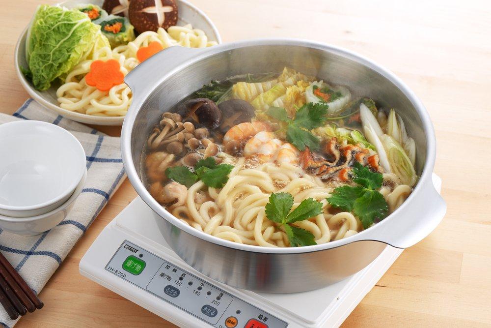 Yoshikawa SJ1678 Luxury Stainless Steel Shabu Pot,