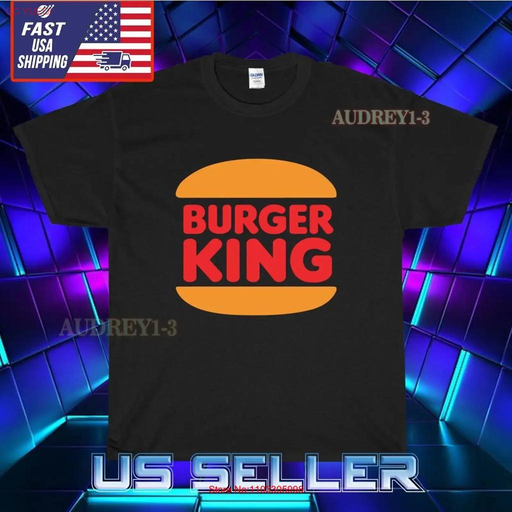 Новая футболка с логотипом Burger King, унисекс, смешная, американский размер США S-5XL, винтажная, мужской топ для повседневной носки, дизайнерская одежда