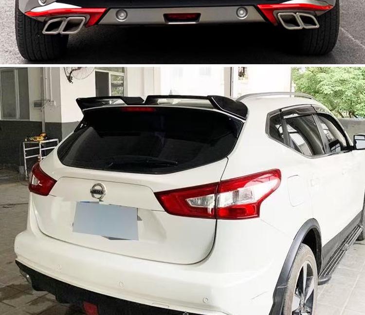 Модификация заднего спойлера Nissan Qashqai: Окрашенный диффузор и стабилизирующее крыло без сверления.