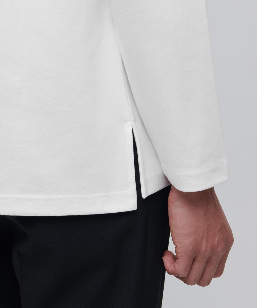 MUSINSA STANDARD Ponte Turtleneck Long Sleeve T-Shirt [Off-White]