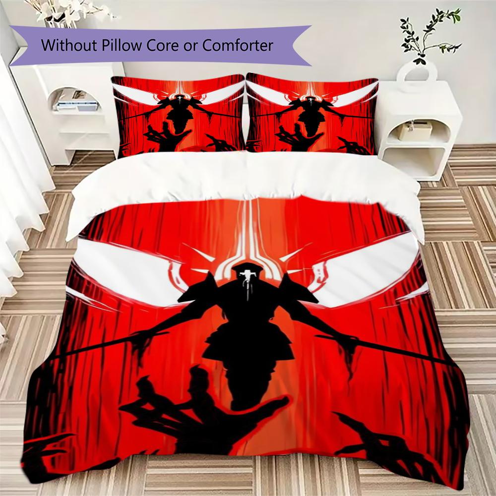ULTRAKILL Pattern Bedding,Quilt Set Quilt Cover Pillowcase Home Birthday Gift(1 * duvet cover + 2 * pillowcase, without core)_lx