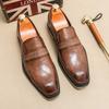 Мужская обувь для торжественных случаев без застежек, модная деловая обувь, новые классические кожаные мужские туфли-оксфорды, элегантные мужские туфли-лоферы без застежек