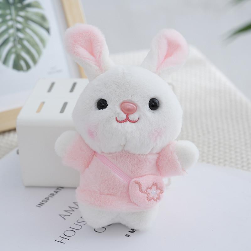 Keychain Cute Rabbit Cartoon Plush Key Ring Girls Backpack Pendant Decoration