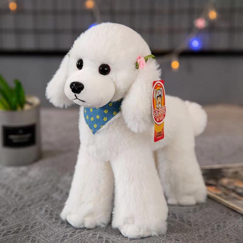 Cute Simulated Teddy Dog Poodle, Teddy Dog Plush Toy Puppy, Long-haired Doll, Rag Doll, Children's Doll