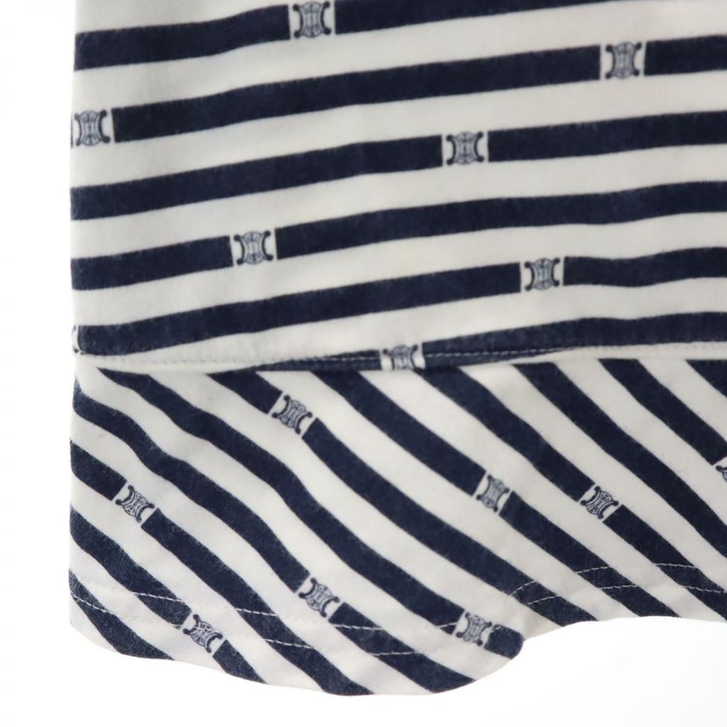 Celine Made In Japan Border No Sleeve Cut 80 Baby Back Button Kid's Used