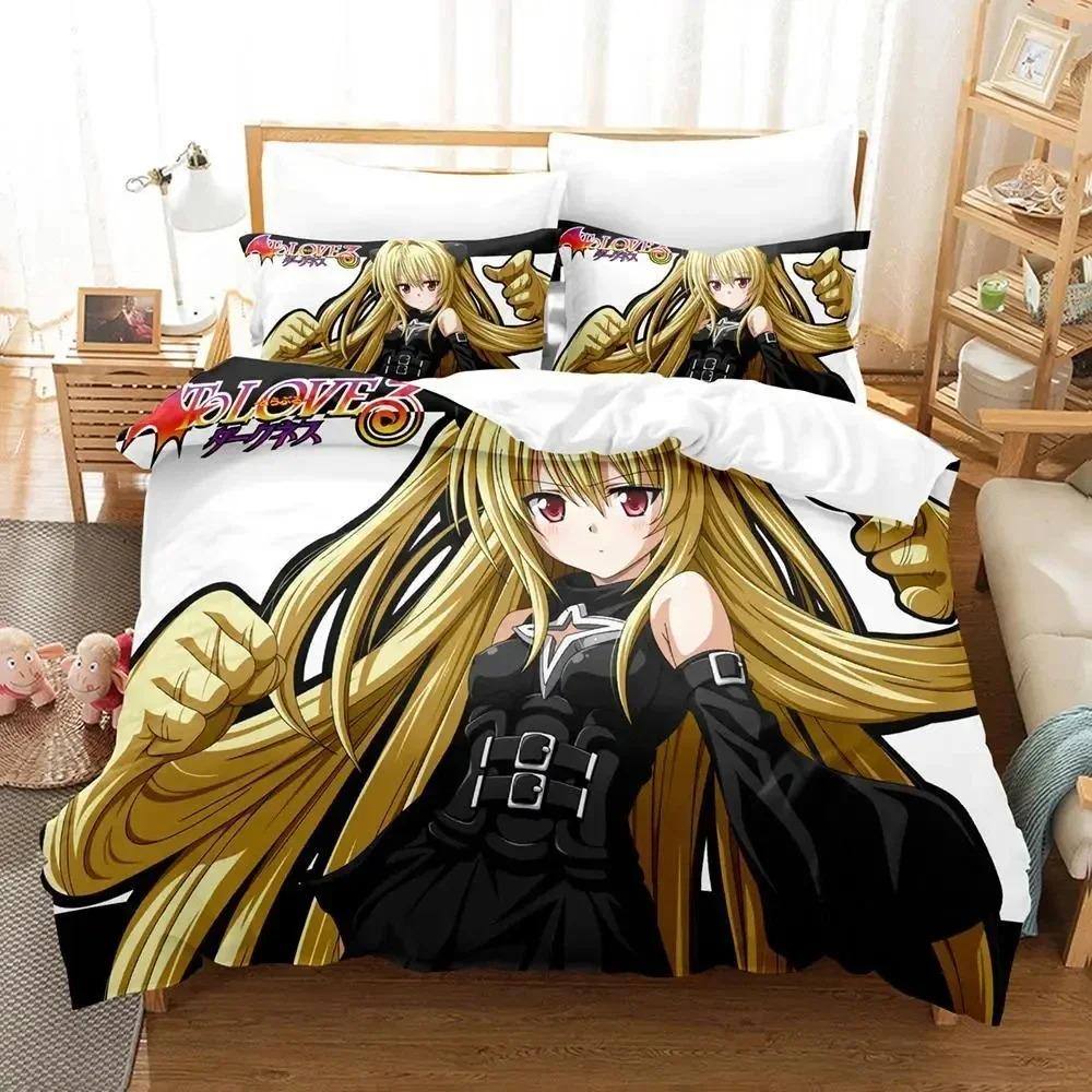 3D Печать Yami To LOVE-Ru Комплект постельного белья Пододеяльник Наволочка Одеяло Размер King Queen Для мальчиков Взрослых
