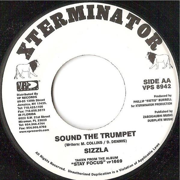 7inch Record SIZZLA - Sound The Trumpet / Stage Show VPS8942 XTerminator 2004 US Reggae, Ska & Dub Used