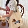 Korean Style Cartoon Animals Tote Bag Large Capacity Women's Armpit Bag Canvas Shoulder Bag  Female