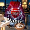 Custom Name Personalized Manchester Football F.C Print Blankets, Home Decor, Bedroom, Sofa, Camping, Couch, Gifts for Birthday Christmas