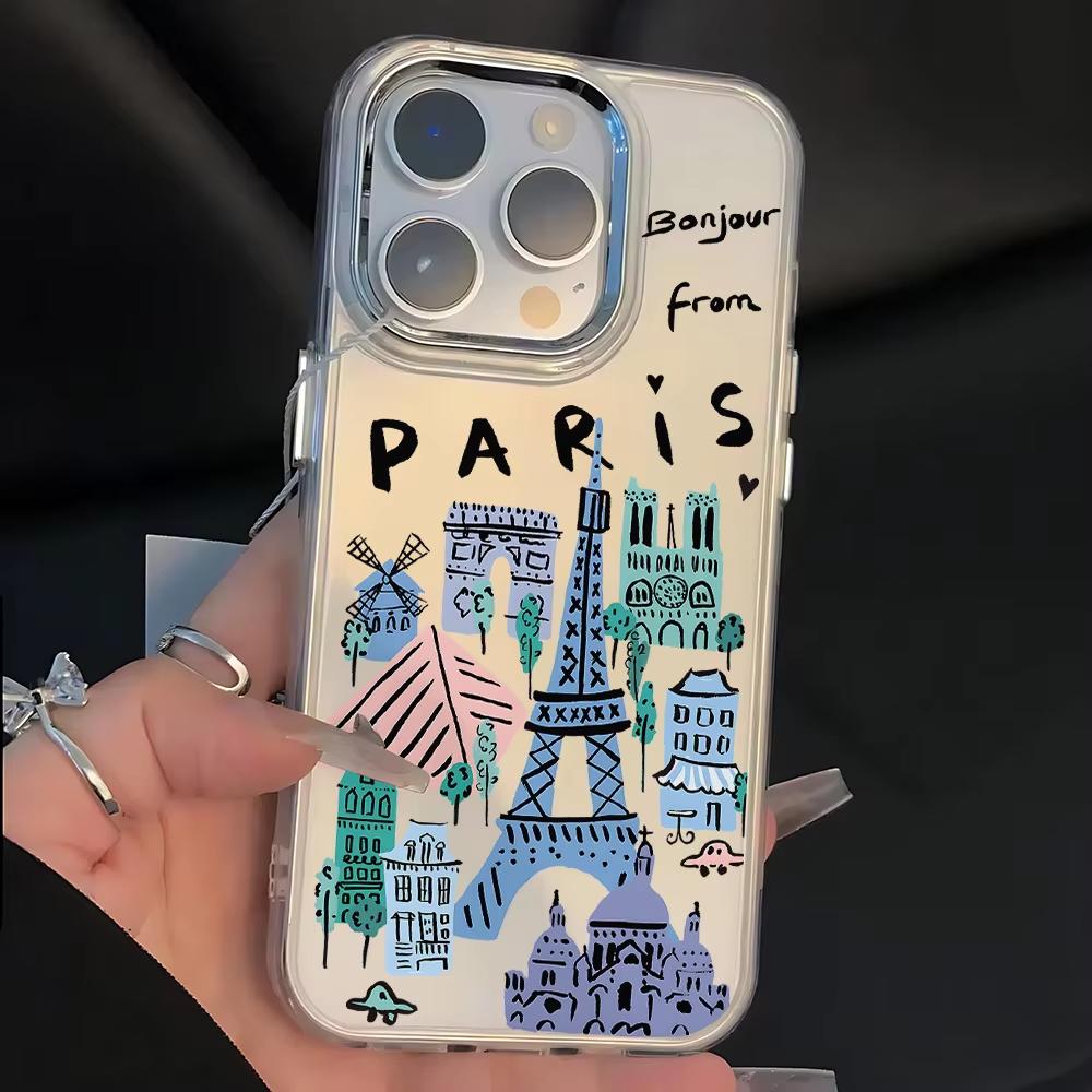 Чехол для телефона 'Travel City' для iPhone 17 Air 16 e 15 14 13 12 11 Pro Max Plus SE 2020 2022 Прозрачный Мягкий Чехол