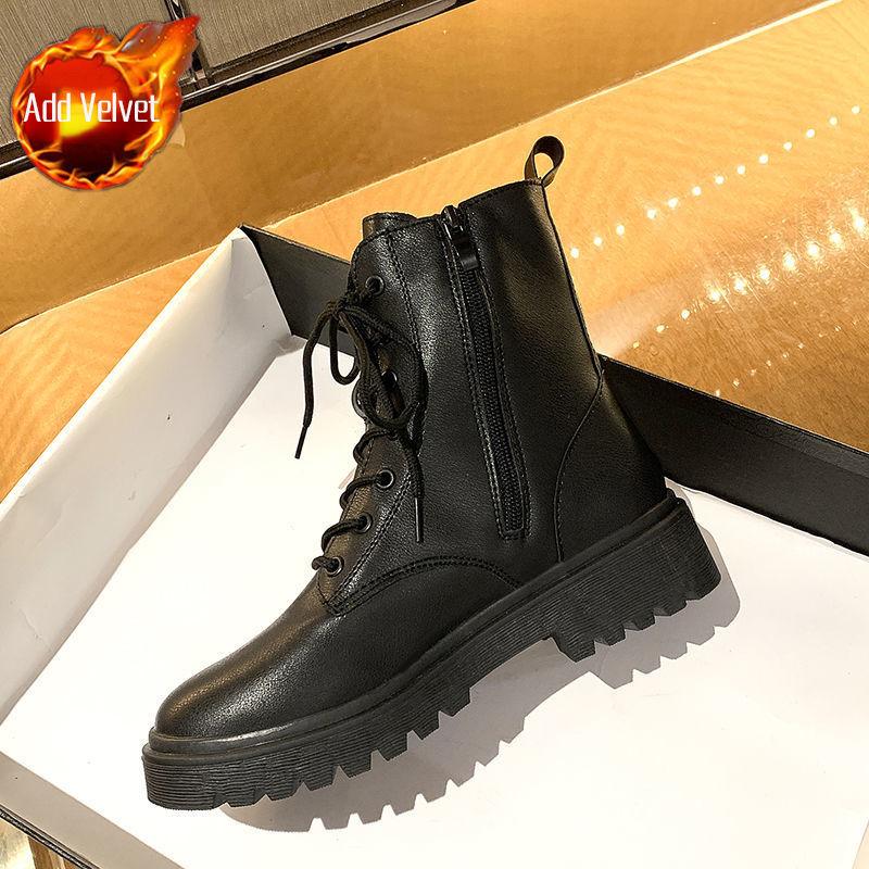 Обувь Белые ботильоны со шнурками в стиле панк, короткие женские ботильоны на меху со шнуровкой, удобные и элегантные