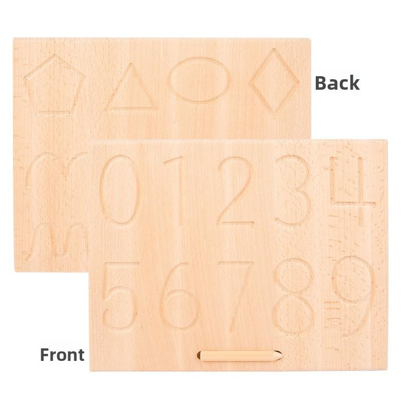 Деревянная азбука и цифры, пазл-доска для дошкольного образования и тренировки почерка