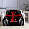 Crusade Cross Templars Knight Printed Blanket Flange Warm Blanket Bed Linings Picnic Blankets Home Travel Born Birthday Gift