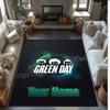 Коврик Green Day из Хрустального Велюра, Персонализированный Нескользящий Коврик для Пола с Текстом имени на Заказ для Декора Дома Подарок