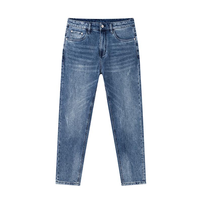 NVG·YOUNG Men's Tapered Casual Denim Jeans