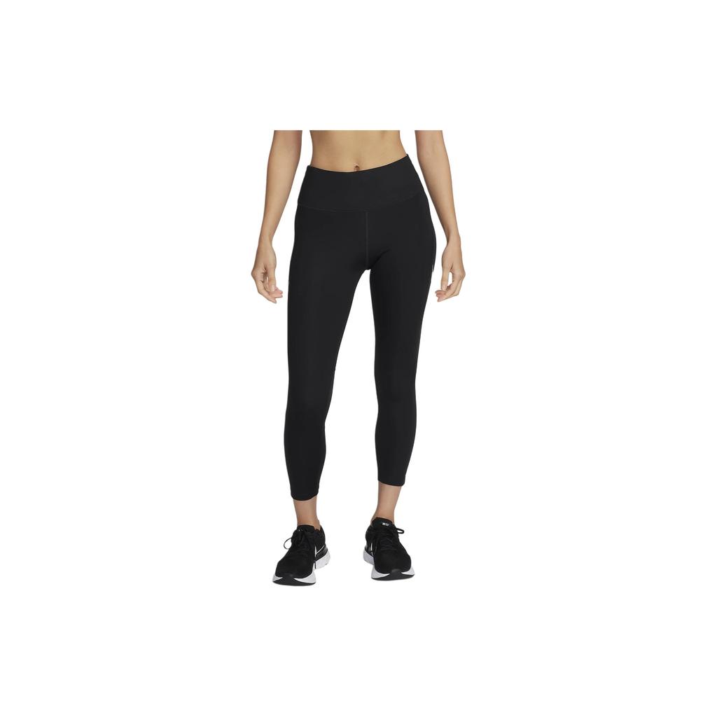 Nike Женские тренировочные леггинсы 7/8 со средней посадкой Dri-Fit Черные FN3269-010