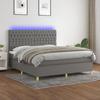VidaXL Slat Bed Base with Mattress and LED, Upholstered Bed, Double Bed, Adult Bed for Interior Bedroom, 3135686