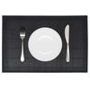 VidaXL Placemats 6 Pcs Bamboo 30 X 45 Cm Black