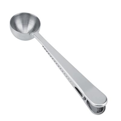 Многофункциональная ложка для кофе из нержавеющей стали с уплотнительным зажимом, инструмент для кафе