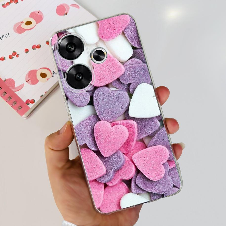 For Xiaomi Poco F6 Case Popular Butterfly Flower Soft Clear Silicone TPU Back Cover For Xiaomi Poco F6 5G F 6 PocoF6 Phone Cases