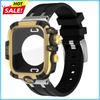 Чехол с полной защитой + ремешок для Apple Watch Ultra 3 2 49 мм Жесткий бампер Защитная пленка для экрана в стиле GWG для iWatch Series 11 10 46 мм 45 мм 4