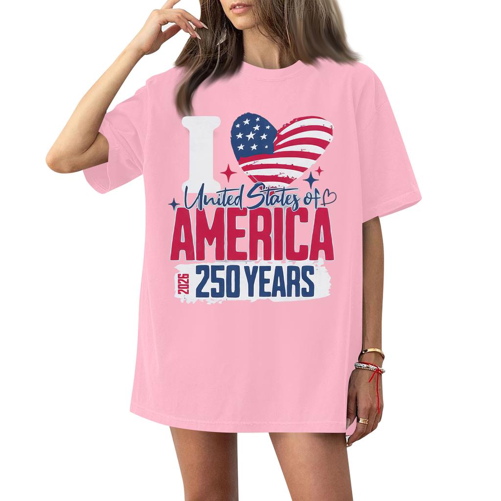 Женская футболка с круглым вырезом и короткими рукавами с принтом