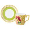 Кофейная чашка Noritake Homage Светло-зеленая с розой, тонкий фарфор, с блюдцем, 160 мл, Коллекция, Дизайн, (Премиум Белый), T2402/H-770