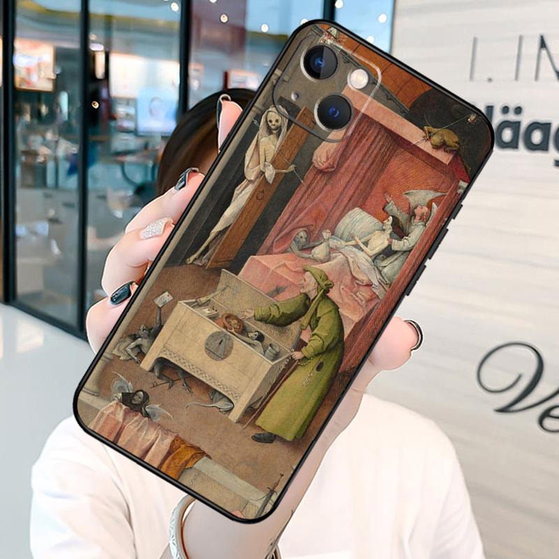 Hieronymus Bosch Art Painting Bumper Phone Case For iPhone 11 12 13 14 15 16 Pro X XR XS Max Plus Back Cover