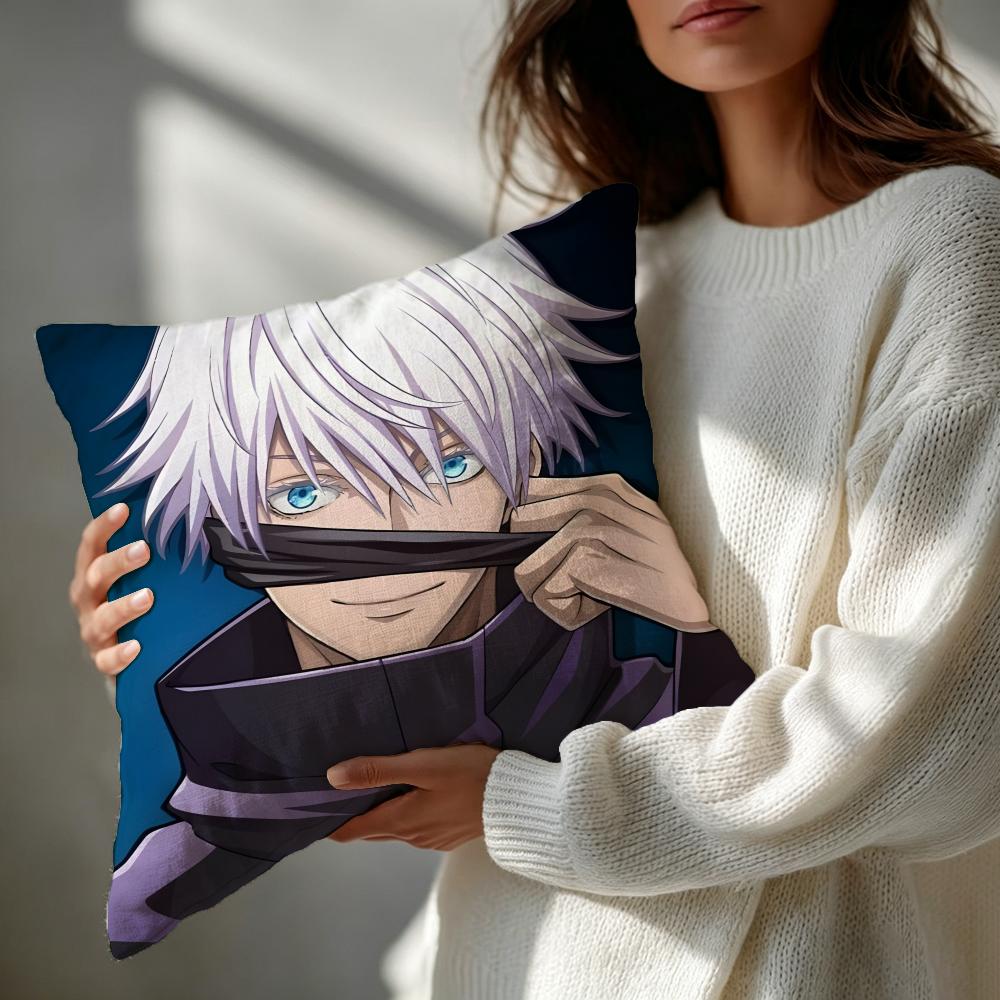 Anime Gojo Satoru Cushion Cover Patterned Cushion Cover Romantic Cozy Home Sofa Decoration