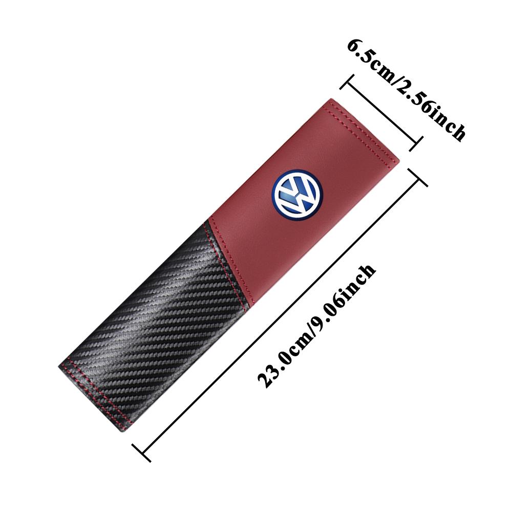 Car Interior Carbon Fiber Seat Belt Shoulders Pads Covers Accessories For Volkswagen VW Golf R GTI Jetta Rline Passat Taigo MK4 zg4