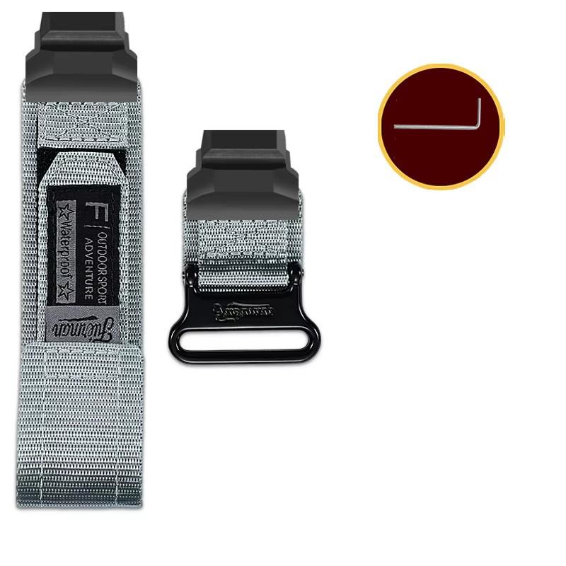 Самодельный холщовый ремешок для умных спортивных часов Casio 3475 GBD-H1000 Модифицированный Легко приклеиваемый Нейлоновый ремешок Аксессуары Мужской браслет