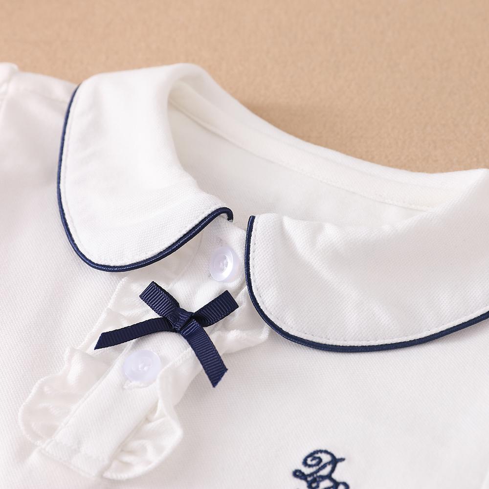 Рубашка для девочек 2025 года, весна-осень, новый детский топ с длинными рукавами, хлопковая школьная рубашка для девочек 2-6 лет