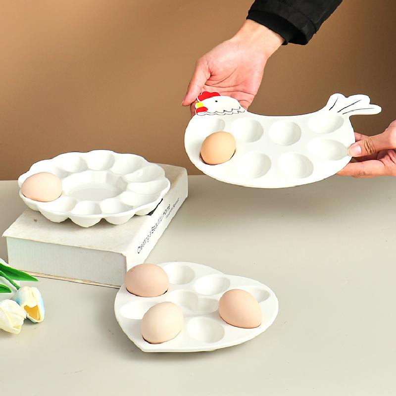 Европейский керамический поднос для яиц, пасхальный ресторан, тарелка для яиц, креативный высококачественный поднос для завтрака в западном стиле, поднос для хранения яиц в холодильнике