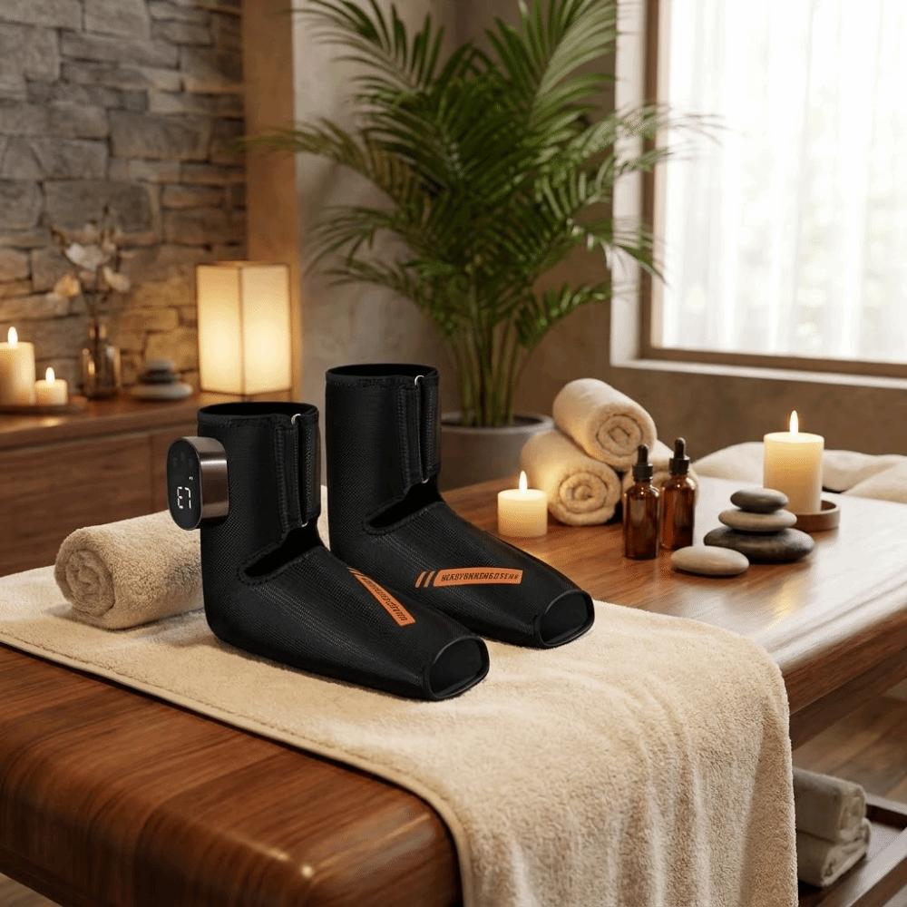 1Pair Heating Function Electric Foot Massager Foot Protection Brace  Ankle Joint Support
