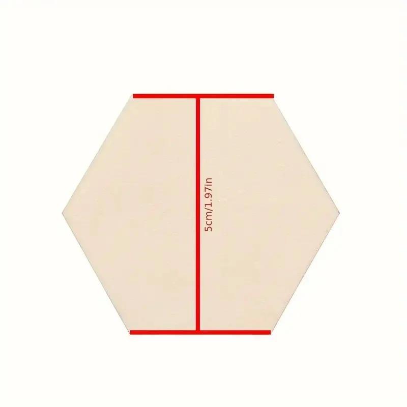 50/100Pcs Unfinished Blank Wooden Hexagon Slices - Hanging Embellishments Wooden Discs for Art Crafts Wedding Christmas Crafting