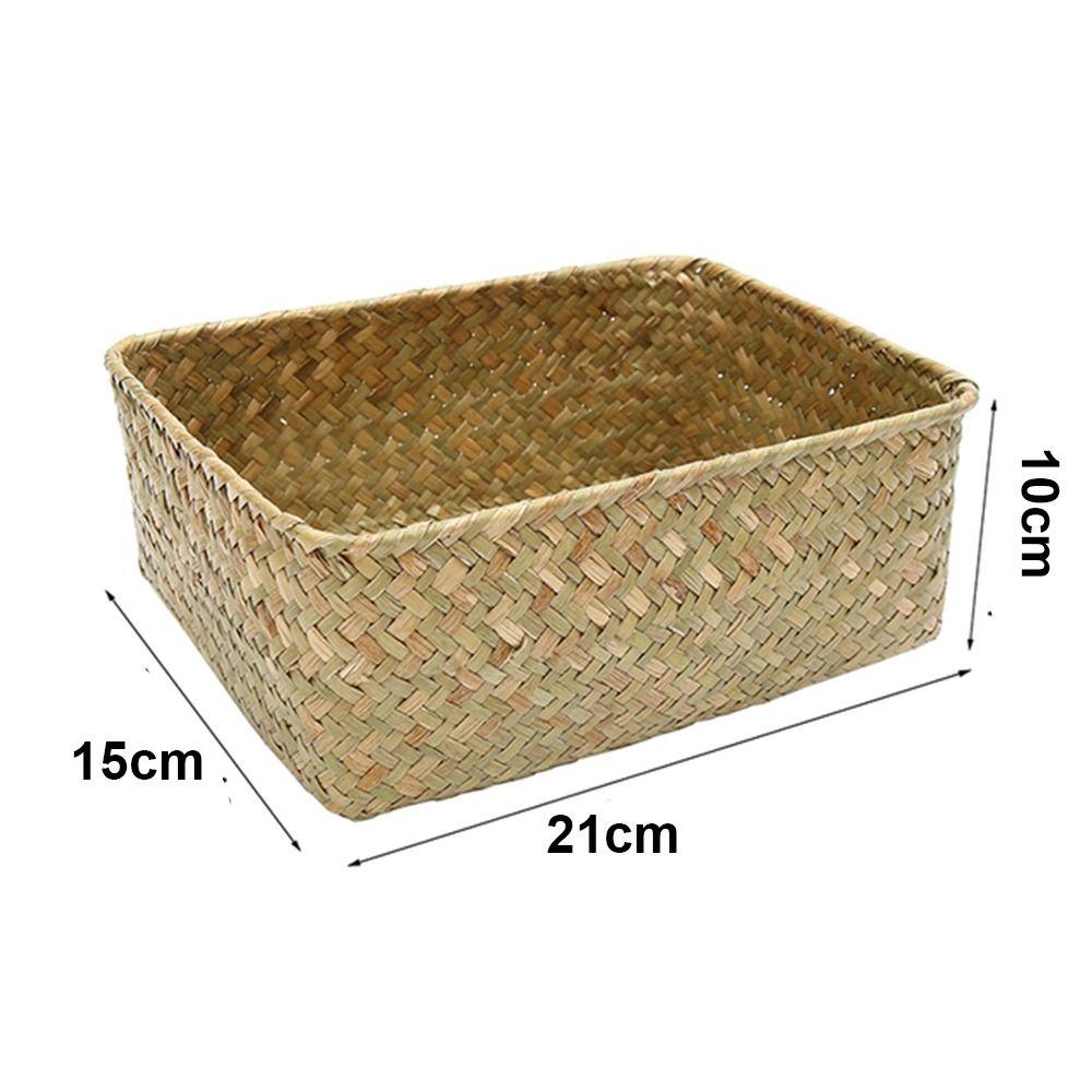 Cosmetic Storage Fruit Storage Box Storage Baskets Woven Seagrass Straw Rattan Basket Picnic Basket