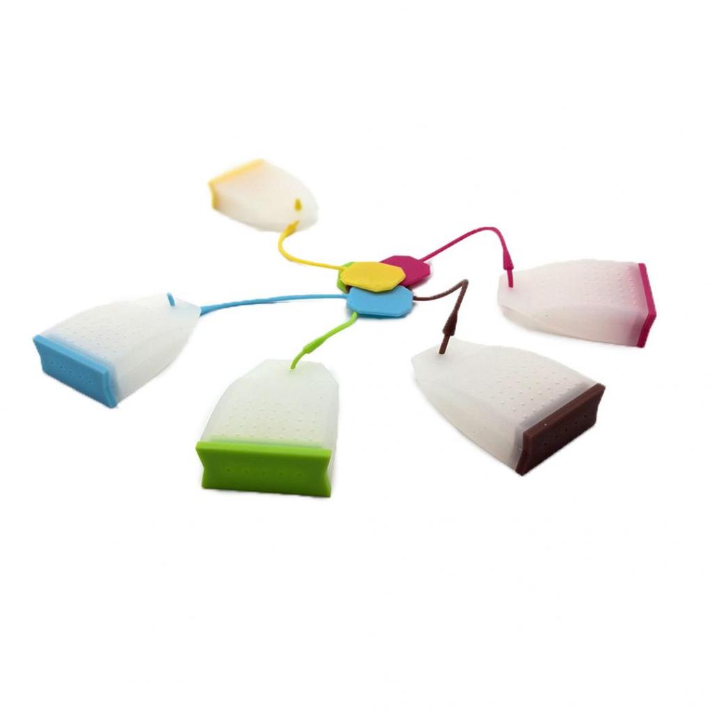 2Pcs Silicone Loose Leaf Tea Infusers Tea Bag Shape Herbal Spice Strainer Filter AVE