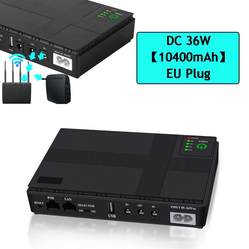 36 Вт DC1036P маршрутизатор 5V9V12V24V DC UPS источник бесперебойного питания 10400 мАч аварийный источник питания для оптического телефона Cat Monitor