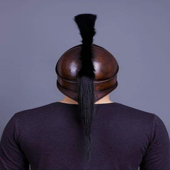 Шлем спартанца царя Леонида 300 Реплика из фильма Ручной работы Древнегреческий стальной шлем воина Косплей доспехи