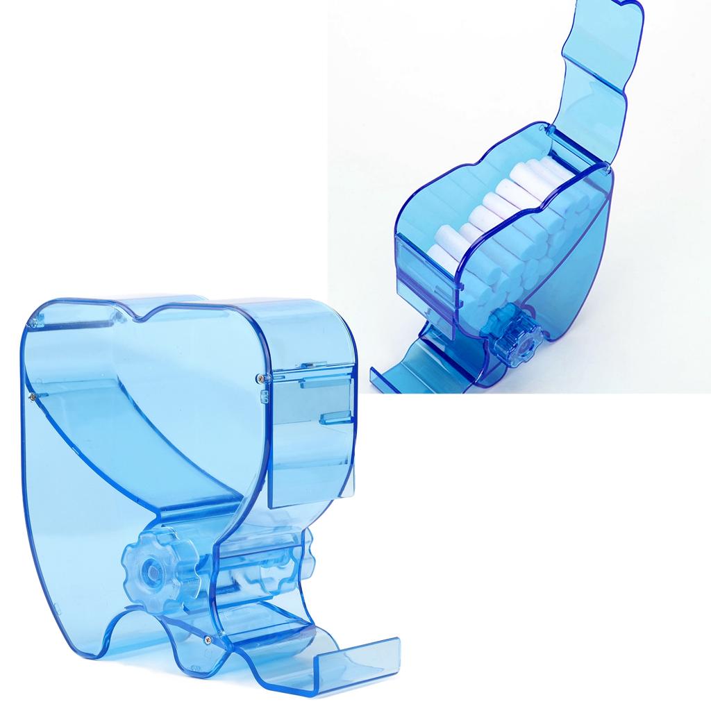 Коробка для стоматологических ватных валиков, синяя, безопасная, прочная, обтекаемая конструкция, кардиоидный диспенсер для ватных валиков