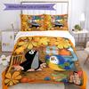 KRTECEK 3pcs Bedding Set Duvet Cover Closure Includes 1 Duvet Cover & 2 Pillowcases for All Seasons Bedroom Home Dorm Decor