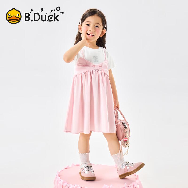 Девочковое платье-футболка с коротким рукавом B.Duck