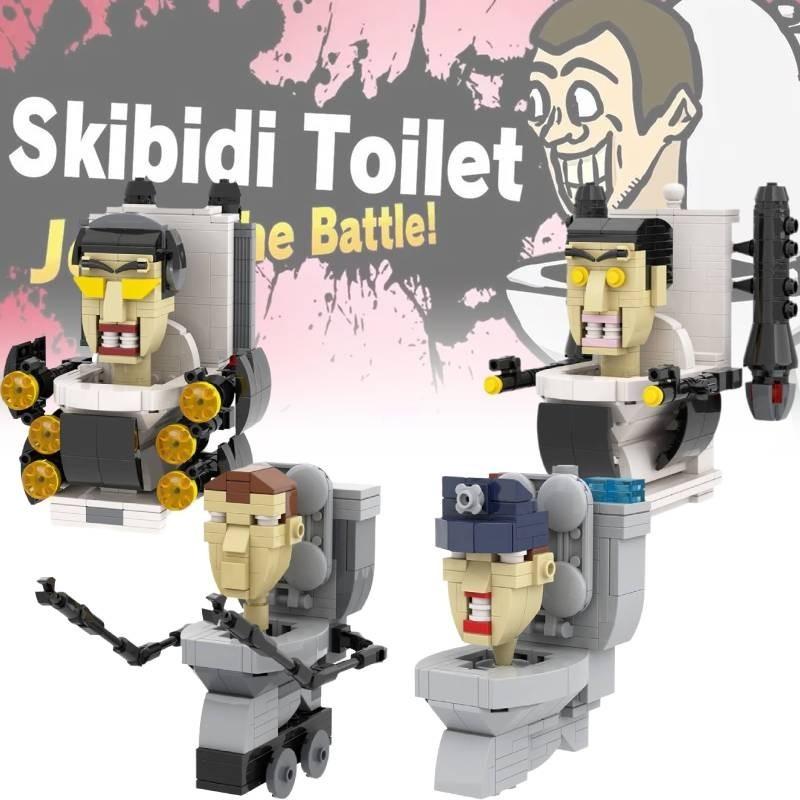 Набор строительных блоков Mocskibidi Toilet для творческих детей с 100–500 разноцветными деталями