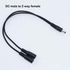 30cm 50cm 1 To 2 Way DC Power Adapter Splitter Cable 5.5mmx2.1mm 1 Male To 2 Female Extension Wire Cord