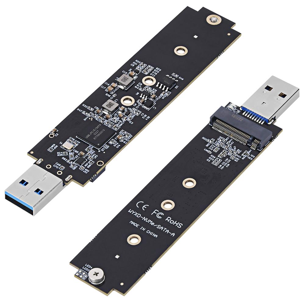 NVME To USB Adapter Max 1TB USB 1.1 Gen 1 To M.1 NVMe SSD Converter Adapter Support UASP TRIM PCIe Based M Key Hard Drive Reader