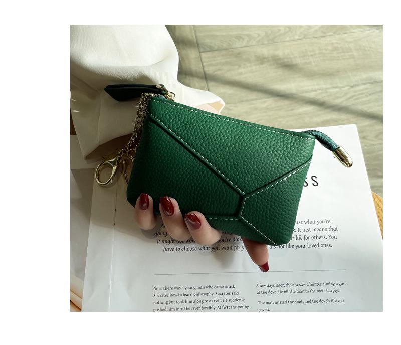 Cowhide Women's Zipper Coin Pouch - Multifunctional Small Purse & Key Holder