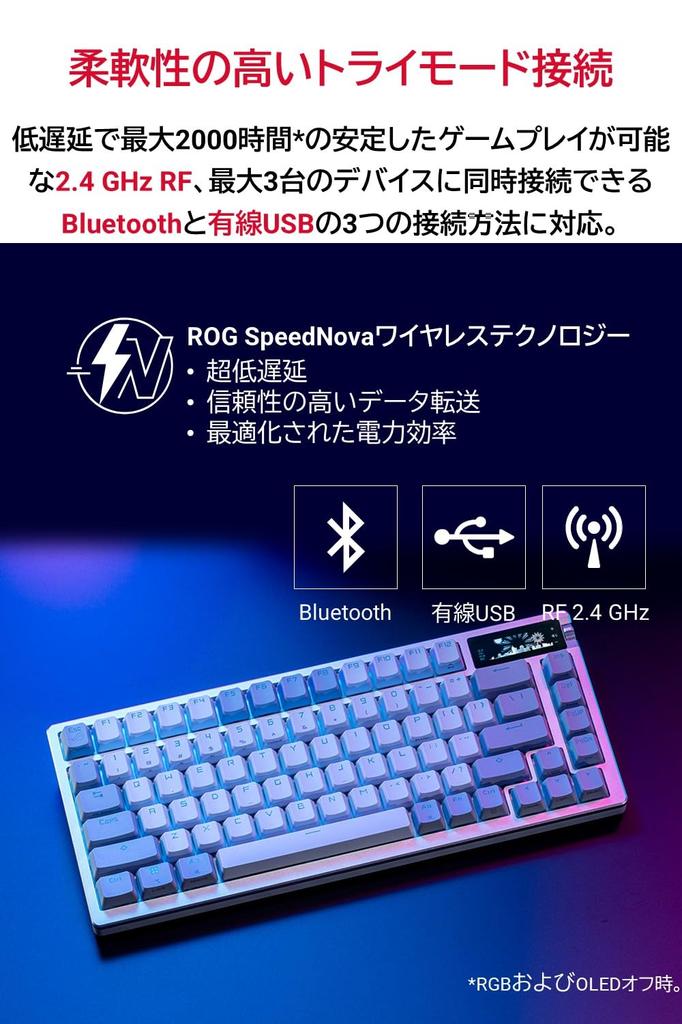 Игровая клавиатура ASUS Custom Keyboard ROG Azoth Moonlight White Gasket Mount Silent Damper ROG NX Mechanical Switch ROG Keyboard Stabilizer PBT Double