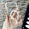 Прозрачный чехол для телефона для iPhone 17 Air 16 15 14 13 12 Pro Max Для беспроводной зарядки Magsafe Задняя крышка