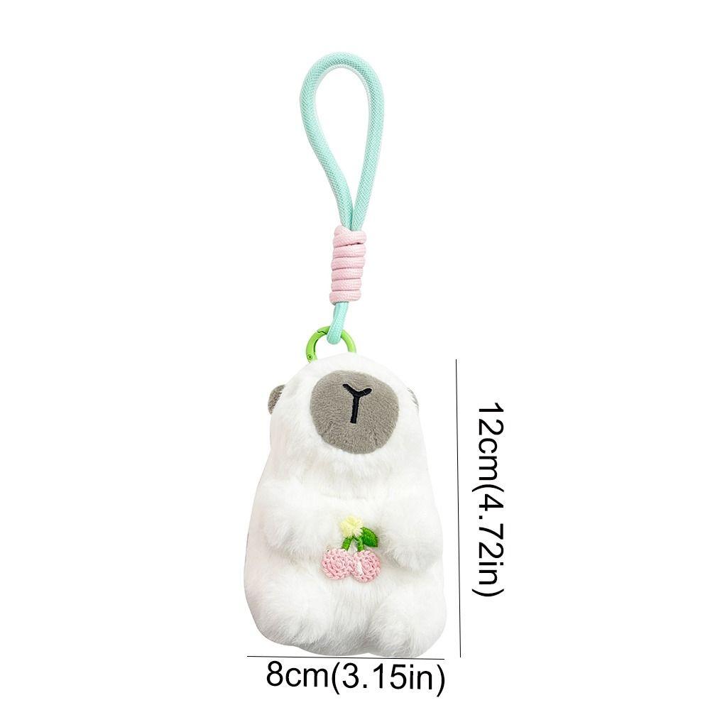 Мягкий плюшевый брелок в виде капибары, креативный милый брелок в виде капибары, автомобильный брелок